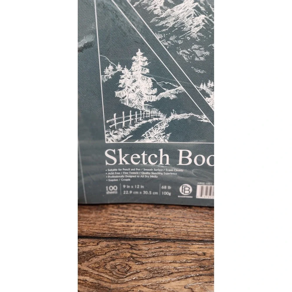 Lot Of 3 Bachmore Sketchpad 9X12 Inch (68lb/100g), 100 Sheets Spiral Bound Ske..